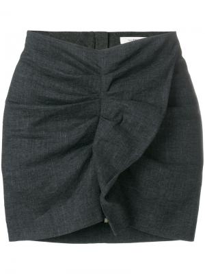 Присборенная мини-юбка Isabel Marant Étoile. Цвет: серый