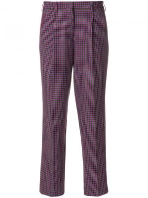 Укороченные брюки с завышенной талией Etro. Цвет: розовый и фиолетовый