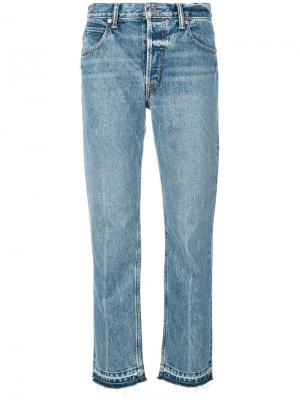 Faded straight leg jeans Helmut Lang. Цвет: синий