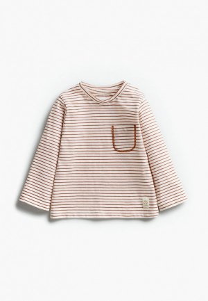 Лонгслив Mango Kids. Цвет: белый