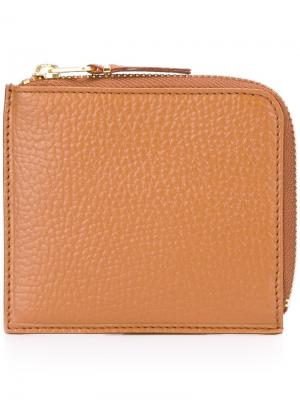 Классический бумажник на молнии Comme Des Garçons Wallet. Цвет: коричневый