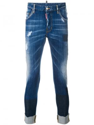 Укороченные джинсы скинни Dsquared2. Цвет: синий