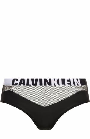 Трусы с перфорацией и логотипом бренда Calvin Klein Underwear. Цвет: черный