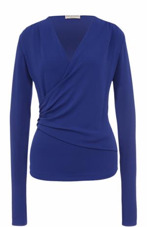 Облегающий пуловер с драпировкой Emilio Pucci. Цвет: синий
