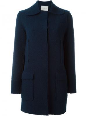 Пальто с необработанными краями Lanvin. Цвет: синий