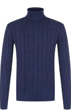 Шерстяной свитер фактурной вязки Daniele Fiesoli. Цвет: синий