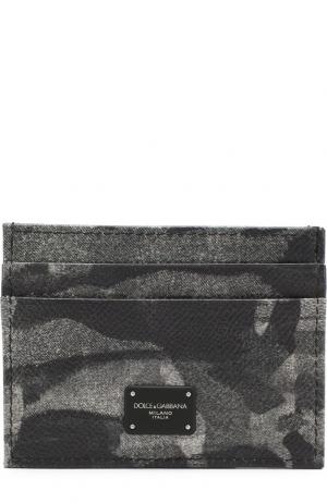 Кожаный чехол для кредитных карт Dolce & Gabbana. Цвет: темно-серый