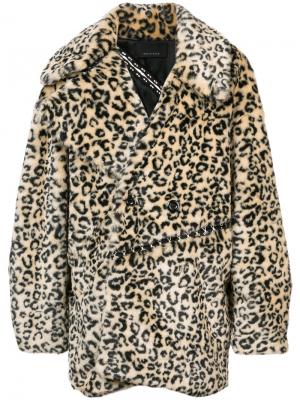 Пальто с леопардовым принтом Neith Nyer. Цвет: телесный