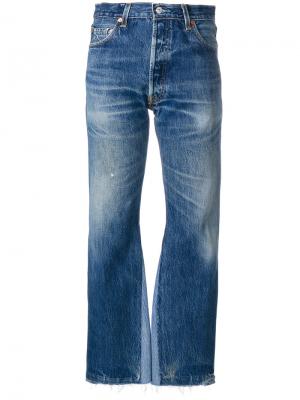 Укороченные джинсы с завышенной талией Re/Done. Цвет: синий