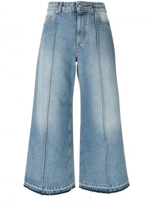 Укороченные широкие джинсы Alexander McQueen. Цвет: синий