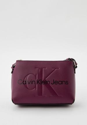Сумка Calvin Klein Jeans. Цвет: бордовый