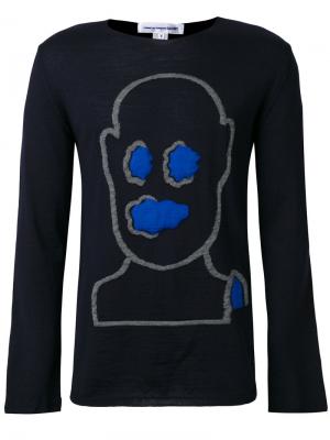 Джемпер с рисунком Comme Des Garçons Shirt. Цвет: синий