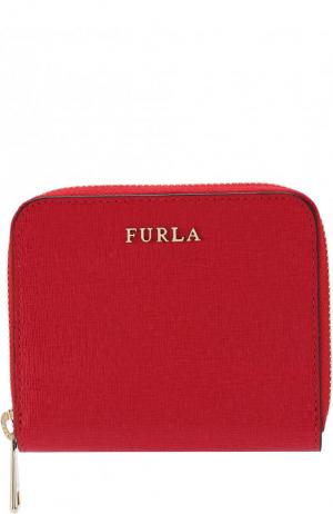 Кожаный кошелек на молнии Furla. Цвет: красный