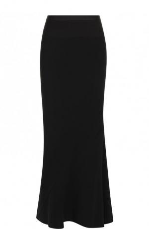 Однотонная юбка-миди с эластичным поясом Rick Owens. Цвет: черный