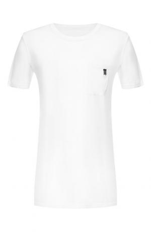 Хлопковая футболка с принтом 11 by Boris Bidjan Saberi. Цвет: белый