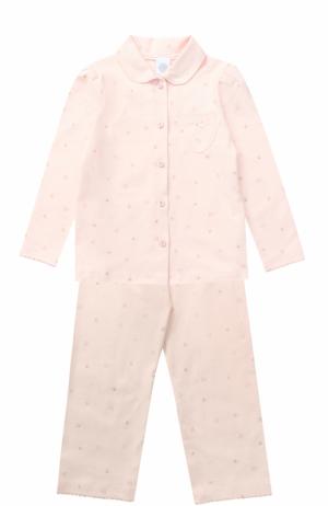 Хлопковая пижама с принтом Sanetta. Цвет: розовый