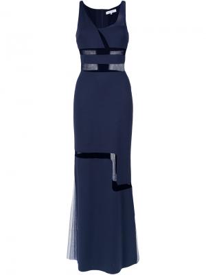 Panelled gown Gloria Coelho. Цвет: синий