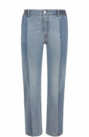 Укороченные джинсы прямого кроя с потертостями Stella McCartney. Цвет: голубой