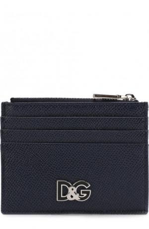Кожаный футляр для кредитных карт с отделением монет Dolce & Gabbana. Цвет: синий