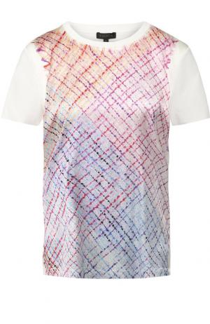 Хлопковая футболка с принтом Escada. Цвет: разноцветный