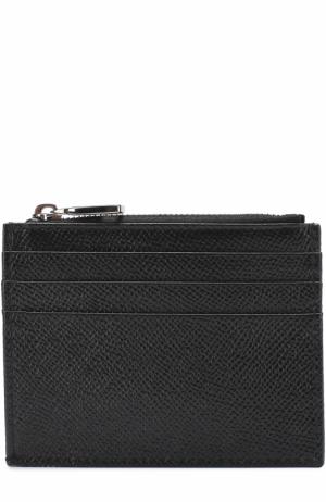 Кожаный футляр для кредитных карт с отделением монет Dolce & Gabbana. Цвет: черный