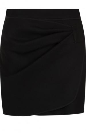 Однотонная мини-юбка с драпировкой No. 21. Цвет: черный