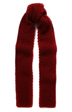 Кашемировый шарф фактурной вязки Loro Piana. Цвет: красный