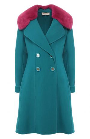 Пальто из смеси шерсти и кашемира Emilio Pucci. Цвет: зеленый