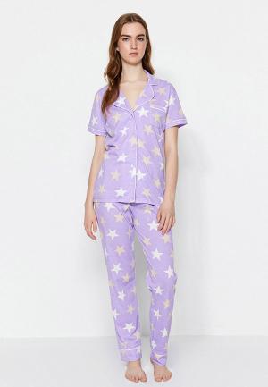 Пижама Trendyol. Цвет: фиолетовый