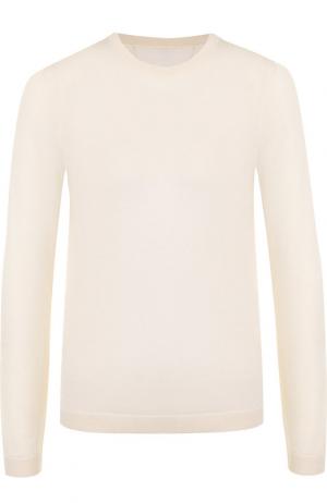 Однотонный пуловер из смеси кашемира и шелка REDVALENTINO. Цвет: кремовый