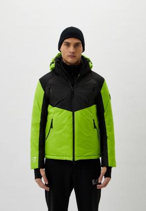Куртка горнолыжная EA7. Цвет: зеленый