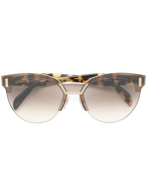 Солнцезащитные очки в оправе кошачий глаз Prada Eyewear. Цвет: коричневый