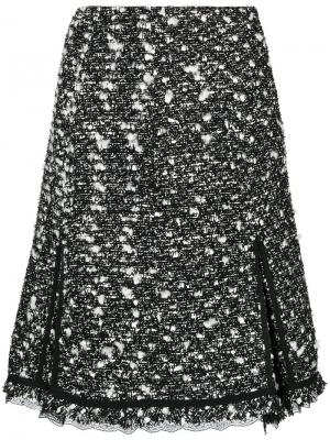 Твидовая юбка с завышенной талией Giambattista Valli. Цвет: чёрный