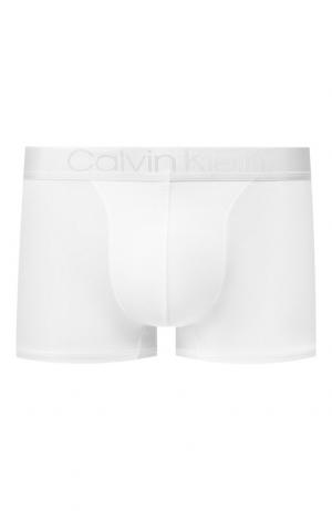 Боксеры из смеси вискозы и хлопка Calvin Klein Underwear. Цвет: белый