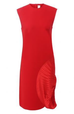 Платье с круглым вырезом и декоративной отделкой Victoria Beckham. Цвет: красный