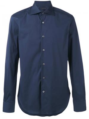 Рубашка на пуговицах Ermanno Scervino. Цвет: синий