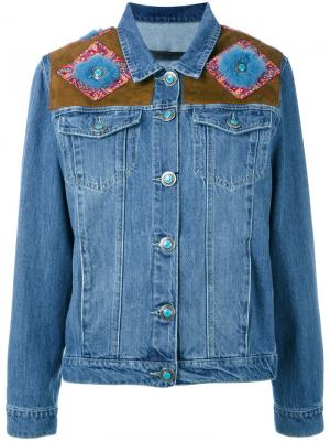 Джинсовая куртка с плечевыми панелями Simonetta Ravizza. Цвет: синий