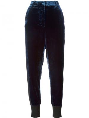 Зауженные бархатные брюки 3.1 Phillip Lim. Цвет: синий