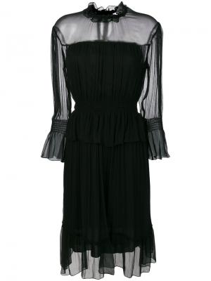 Шифоновое платье с длинными рукавами See By Chloé. Цвет: чёрный