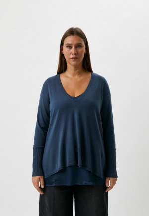 Пуловер и топ Elena Miro. Цвет: синий