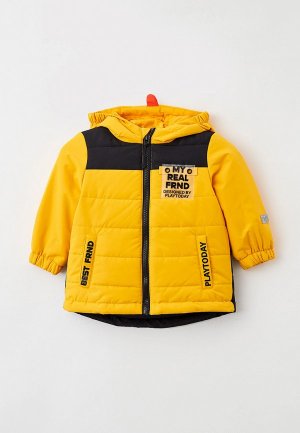 Куртка утепленная PlayToday. Цвет: желтый