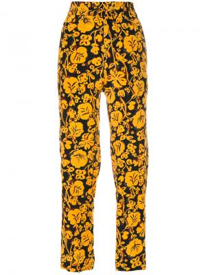 Спортивные брюки с цветочным принтом Kenzo. Цвет: жёлтый и оранжевый