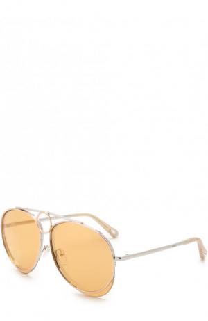 Солнцезащитные очки Chloé. Цвет: оранжевый
