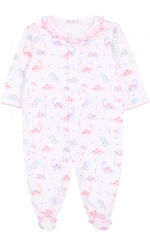 Хлопковая пижама с принтом Kissy. Цвет: разноцветный