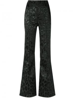 Расклешенные брюки с анималистическим принтом Tufi Duek. Цвет: чёрный