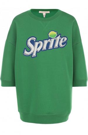 Пуловер с круглым вырезом и декоративной отделкой Marc Jacobs. Цвет: зеленый