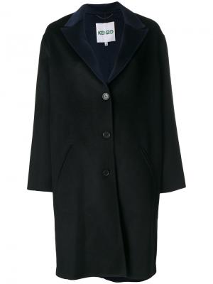 Прямое пальто Kenzo. Цвет: чёрный
