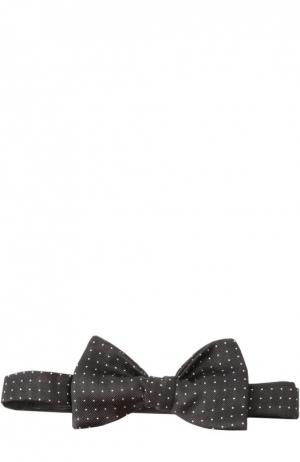 Шелковый галстук-бабочка с узором Lanvin. Цвет: черный