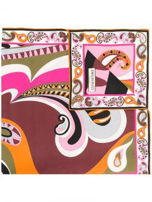 Платок с абстрактным принтом Emilio Pucci. Цвет: многоцветный