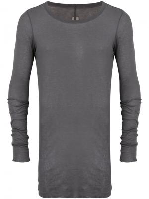 Прозрачный свитер с круглым вырезом Rick Owens. Цвет: серый